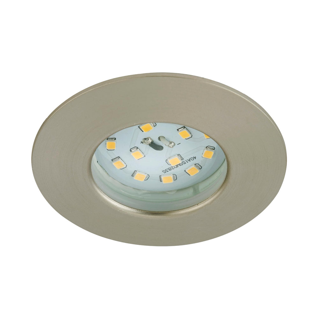 Briloner Leuchten 7204-012 LED Einbauleuchte, Einbaustrahler, LED Strahler, Spots, Deckenstrahler, Deckenspot, Lampen Wohnzimmer, led einbaustrahler 230v, Deckeneinbauleuchten, 5 Watt, 400 Lumen, Badezimmer / Bad geeignet IP44, energiesparend, rund, matt-