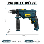 ENVENTOR 900W Schlagbohrmaschine, Elektrische Bohrmaschine mit 36 Stück Zubehör, 2-in-1 Funktion, 0–3000 RPM, 360° Zusatzgriff, 13mm Bohrfutter, für Beton, Metall und Holz