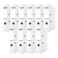 Donau Premium Ordner Breit 10er Pack/DIN A4 / 7,5 cm / 10 Stück/Weiße/Kunststoffbezug PP/Carton Papier Schlitzordner Büroordner Aktenordner Ringordner/Grünen Punkt