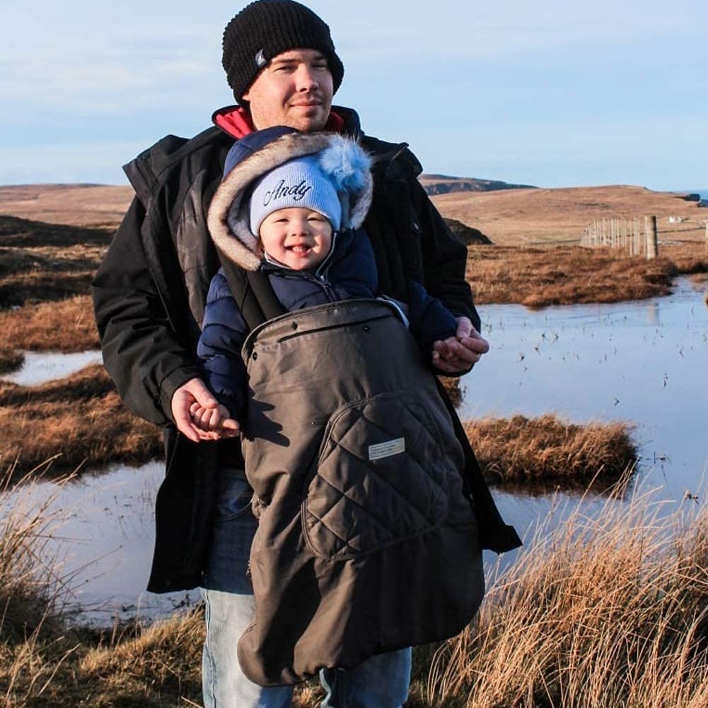 Bebear Winterbezug für Babytrage Warm Universal Hoodie Babytragebezug für alle Jahreszeiten(Grau)