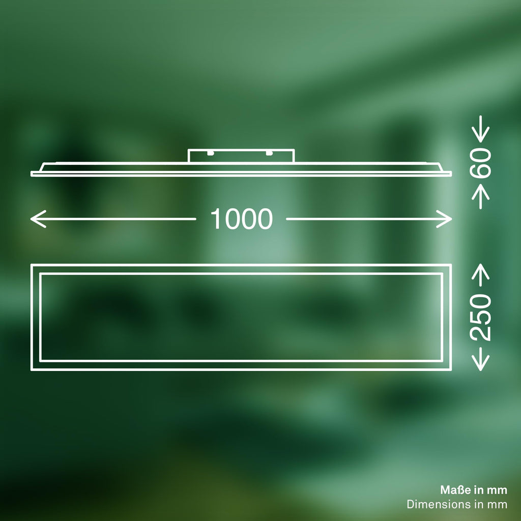 BRILONER - LED Deckenleuchte Effizienzklasse A, ca. 50.000h Licht, 12,6W, 2860lm, Fernbedienung, dimmbar, warmweiß bis kaltweiß, LED Lampe, LED Panel, Wohnzimmerlampe, Deckenlampe, 100x25x6 cm, Weiß
