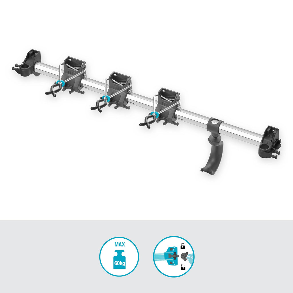 Gardena Gerätehalter Plus: Wandhalterung für Haus- und Gartengeräte, 78 cm Breite, 60 kg Maximalgewicht, platzsparend, flexibel erweiterbar, individuell bestückbar (3509-20)