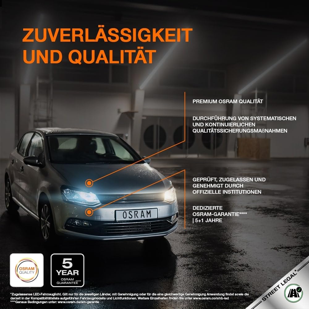 OSRAM Night Breaker LED H7 Straßenzulassung Autofahrerfreundlich Heller Blendungsarm
