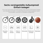 Xiaomi Portable Electric Air Compressor 2-150 PSI (10.3 bar), 6 Preset Modes, Auto-Stop, 10-Tire Capacity, LED, USB-C Rechargeable