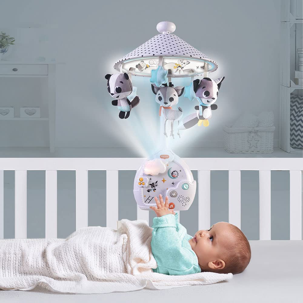 Tiny Love Magical Night 3-in-1 Projektor Mobile, Baby Projektor Mobile, für das Bett mit beruhigendem Nachtlicht, 9 Melodien, 0 M +, Magical Tales