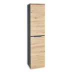 MEMPHIS Aktenschrank in Artisan Eiche Optik, Graphit - Moderner Büroschrank - 45 x 197 x 38 cm (B/H/T)
