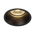 SLV Deckeneinbauleuchte HORN 1 / Spot, Fluter, Deckenstrahler, Deckenleuchte, Einbau-Leuchte LED, Innen-Beleuchtung / GU10 IP20 50W schwarz