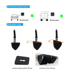 PARKVISION Rückfahrkamera,DC 12-24V Breitspannungs Frontkamera,Clever EIN Schlüssel Schwarzer Knopf,Flexible Einbaulage zulässig,NTSC TV System,4 Richtlinien optional-Schwarz