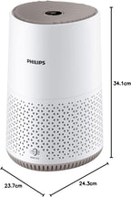 Philips Luftreiniger 600 Serie, Ultraleise und energieeffizient Für Allergiker, HEPA-Filter entfernt 99,97% der Schadstoffe, Für Räume bis zu 44m², App-gesteuert, Weiß (AC0650/10)