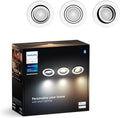 Philips Hue Milliskin White Ambiance Einbauspot, Weiß, (400lm / 70mm), 3er Pack, warm- bis kaltweißes Licht, steuerbar via App, kompatibel mit Amazon Alexa (Echo, Echo Dot), neue Generation
