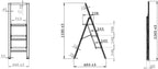 WENKO Leichte Aluminium Trittleiter mit 3 Stufen für 75 cm höheren Stand, rutschsichere XXL-Stufen, Design Klapptrittleiter, TÜV Süd Zertifiziert, 44 x 127 x 5,5 cm, Weiß