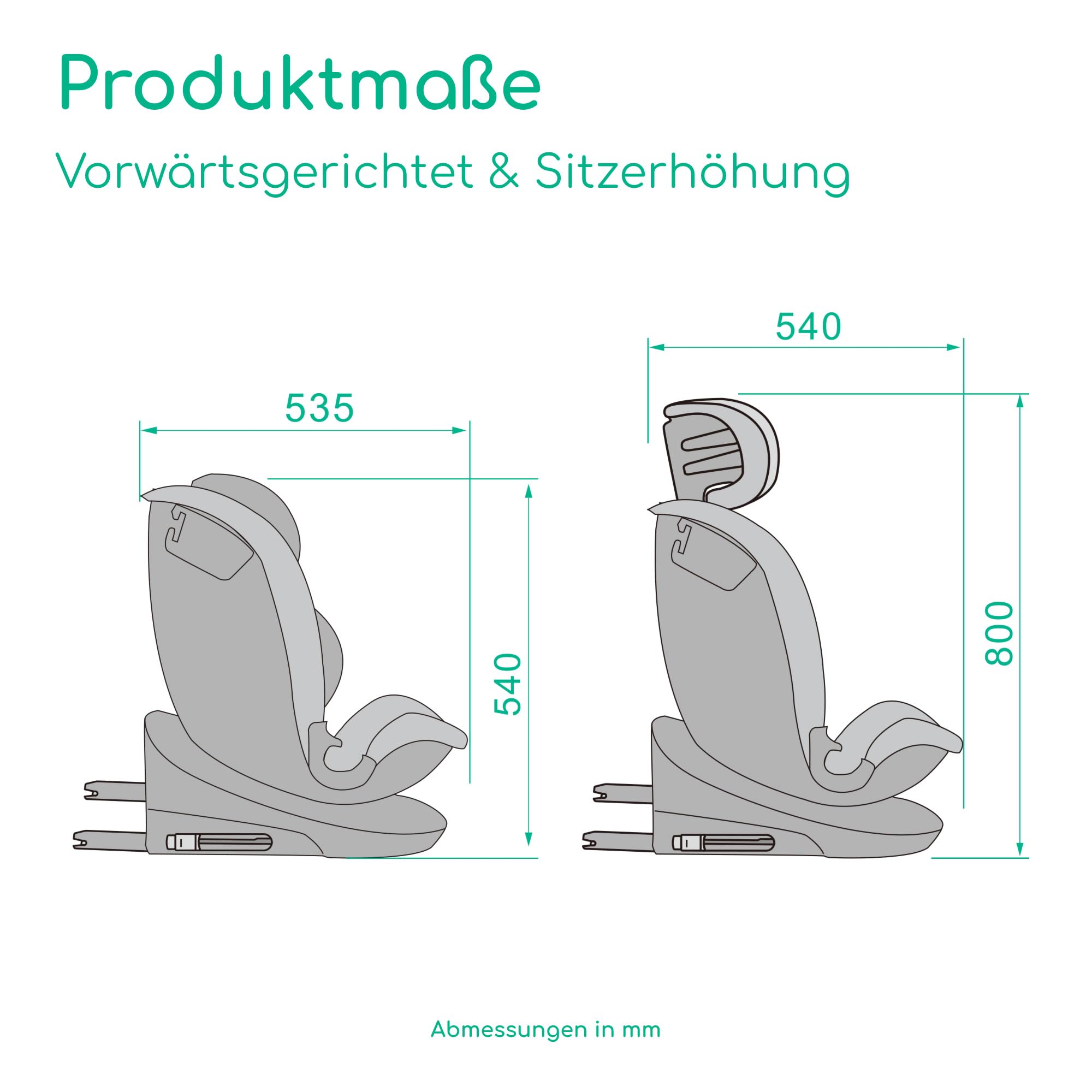 Bebeconfort RevolveFix 360 i-Size, Autositz 360 Drehbar, 0–12 Jahre, 40–150cm, ISOFIX Kindersitz, Top-Tether-Installation, 360°-Drehung, 6 Liegepositionen, 12 Kopfstützenpositionen, Full Black