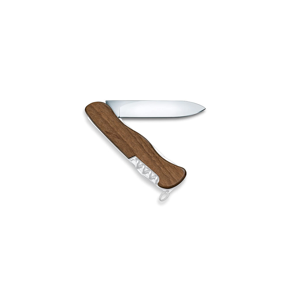Victorinox Schweizer Taschenmesser, Forester Wood, Swiss Army Knife, Multitool, 10 Funktionen, Feststellklinge, Dosenöffner, Schraubendreher, Braun