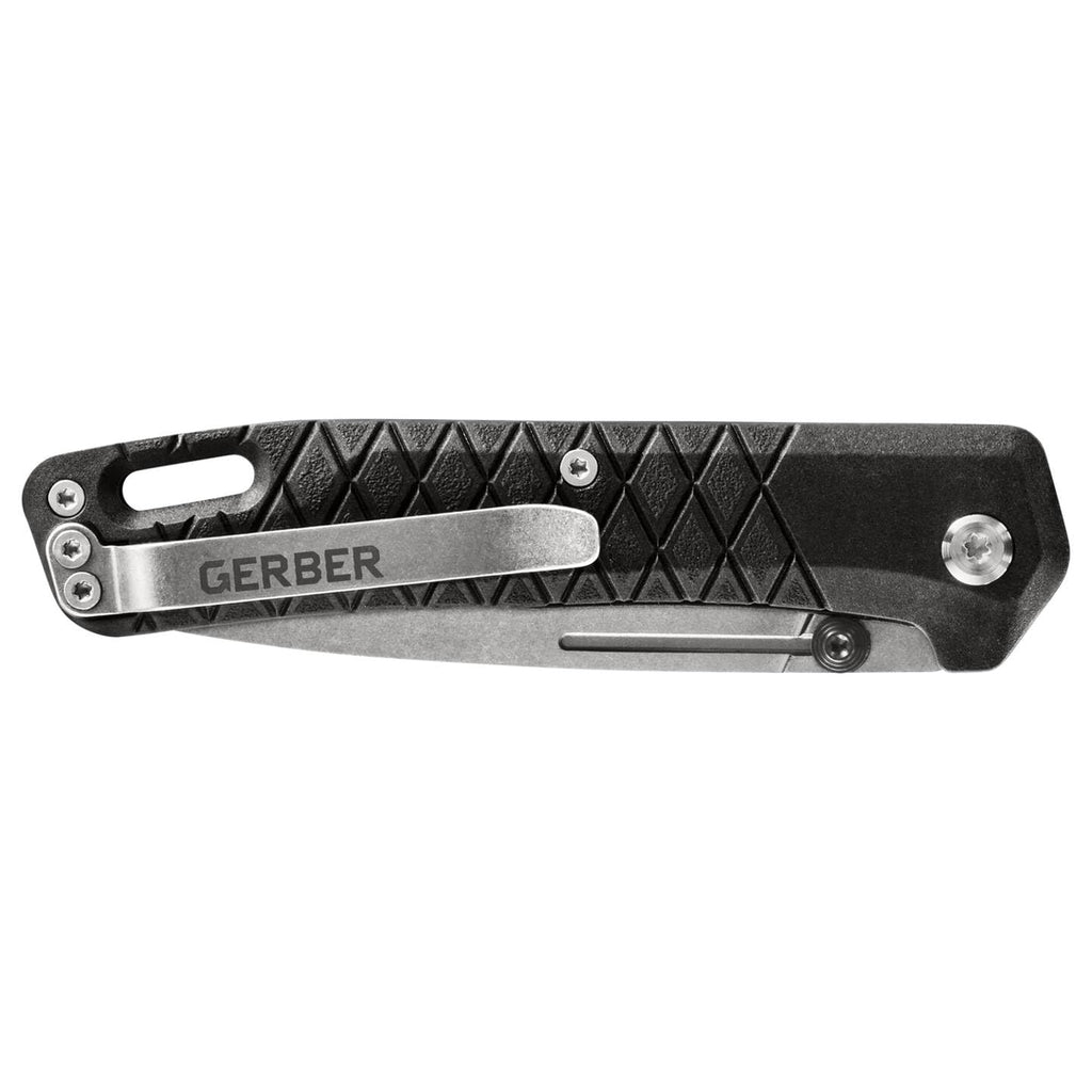 Gerber Taschenmesser mit Gürtelclip, Zilch, Klingenlänge: 7,9 cm, Gummi/7Cr17MoV-Stahl, Schwarz, 30-001879