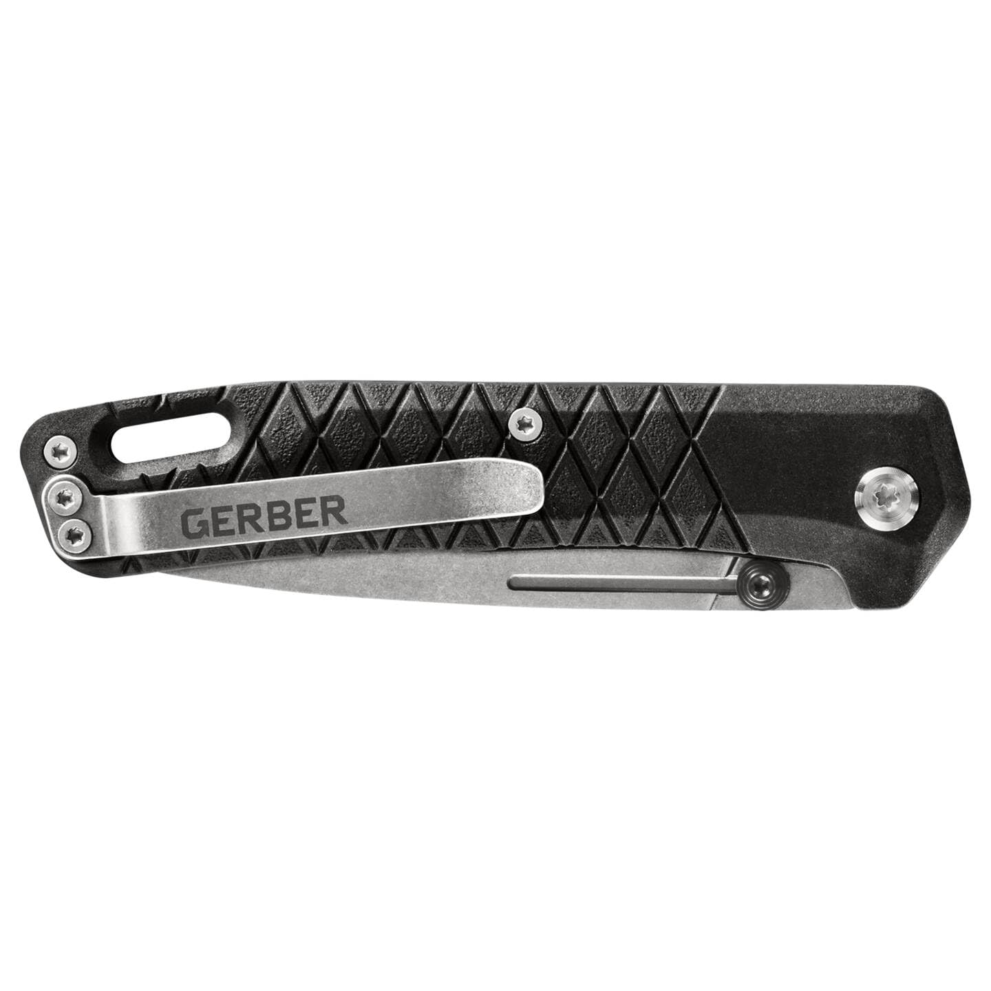 Gerber Taschenmesser mit Gürtelclip, Zilch, Klingenlänge: 7,9 cm, Gummi/7Cr17MoV-Stahl, Schwarz, 30-001879