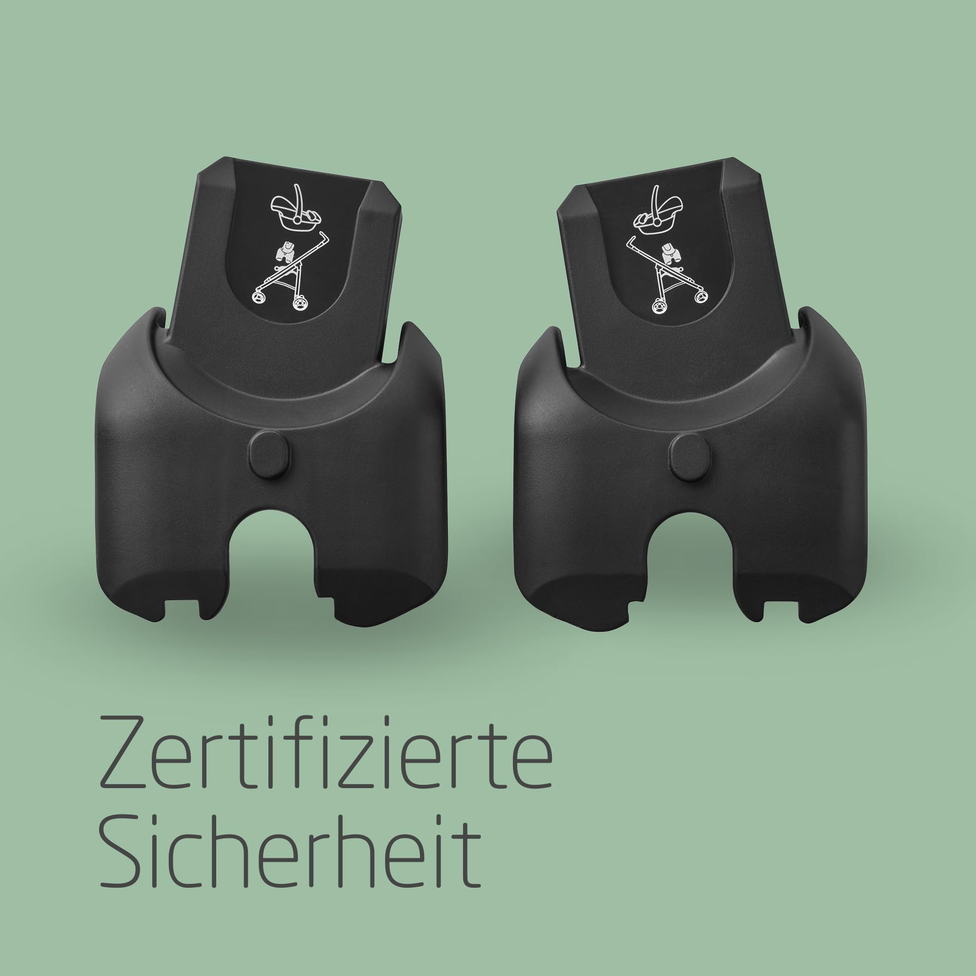 Maxi-Cosi Adapter für Babyschale, zum Befestigen der Maxi-Cosi Babyschale am Maxi-Cosi Kinderwagen, Ein-Klick-Befestigung, Memorytasten, zertifizierte Sicherheit, für die meisten Maxi-Cosi Kinderwagen