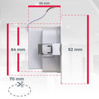 B.K.Licht - 5er Set LED Bad Einbaustrahler 230V mit Fernbedienung, buntes RGB Licht, Lochmass 70mm, LED Spot, Deckenspots, Spots, Einbauleuchten, Einbauspots, Badezimmer, 92x45 mm, Weiß