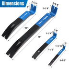 SHALL 4-teiliges flaches Brecheisen-Set –15" 10" 7.5" 5.5"(38,1 cm, 25,4 cm, 19,1 cm, 14 cm) – robuste Mini-Nagelzieher-Brechstange, Allzweck-Klauenstange, für Umbauten zu Hause und Holzbearbeitung