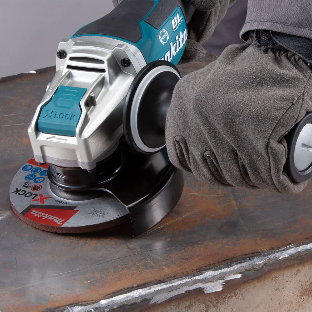 Makita DGA519Z 18 V Li-Ion LXT 125 mm bürstenloser X-Lock-Winkelschleifer – Batterien und Ladegerät nicht im Lieferumfang enthalten