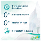 Pampers Harmonie Aqua Feuchttücher 15 Packungen mit jeweils 48 Feuchttüchern - 720 Feuchttücher, die helfen, den natürlichen pH-Wert der Haut wiederherzustellen, leichte Lotion mit 99% Wasser