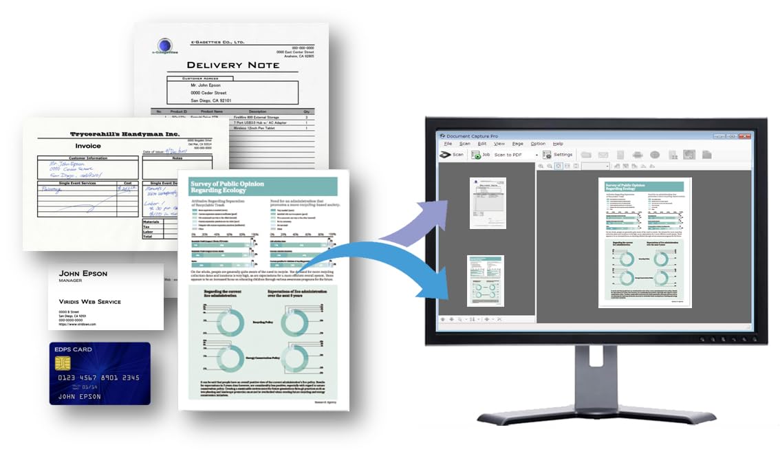 Epson WorkForce DS-410 Dokumentenscanner (Scanner, DIN A4, beidseitiges Scannen in einem Durchgang, 600dpi, USB 2.0)