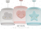 Dalber Lampe kinderzimmer, kinderlampe Pendelleuchte Hängelampe, Deckenleuchte Kinder, Deckenlampe kinderzimmer Baby Dreams Wolke Grau, 76012E, E27
