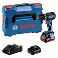 Bosch Professional 18V System Akku Schlagbohrmaschine GSB 18V-90 C (inkl. 2x Akkus 4.0Ah, Schnellladegerät GAL 18V-40, L-BOXX)