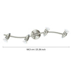EGLO LED Deckenlampe Magnum LED, 4 flammige Deckenleuchte, Deckenstrahler aus Metall, Wohnzimmerlampe in Nickel-Matt, Chrom, Spots inkl. GU10 Leuchtmittel, warmweiß
