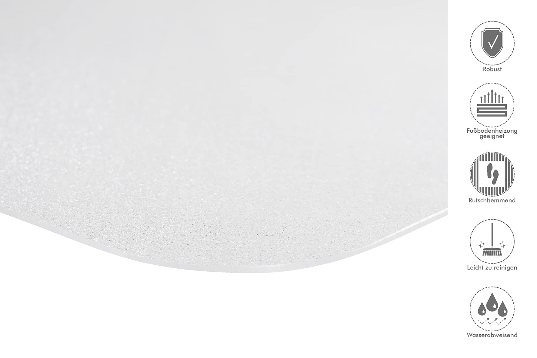 andiamo Bodenschutzmatte Bürostuhl - Verwendung als Bürostuhlunterlage, Bodenschutzmatte Fitness - Bürostuhl Matte transparent, rutschhemmend - pflegeleicht - Bodenschutz für alle Böden 90 x 120 cm