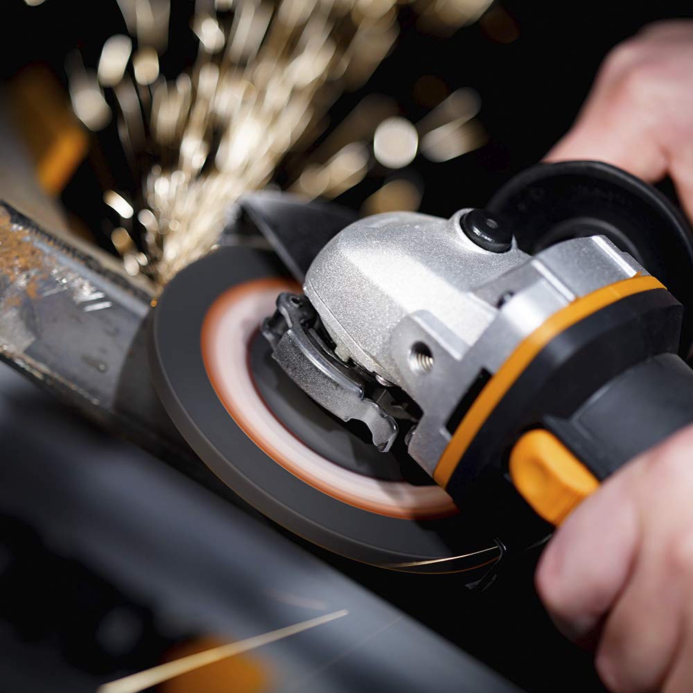 WORX WX803.9 Akku-Winkelschleifer 20V – leistungsstarker Winkelschleifer mit 125mm Scheibendurchmesser – hohe Sicherheit & Komfort – 2-Position verstellbarer Handgriff - ohne Akku & Ladegerät