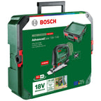 Bosch Akku-Stichsäge AdvancedSaw 18V-140 (Pendelhub, bürstenloser Motor, Schnitttiefe Holz,Stahl,Alu 140,10-20 mm, 3×Sägeblätter, 18-Volt-System, ohne Akku und Ladegerät, in SystemBox)– Amazon Edition