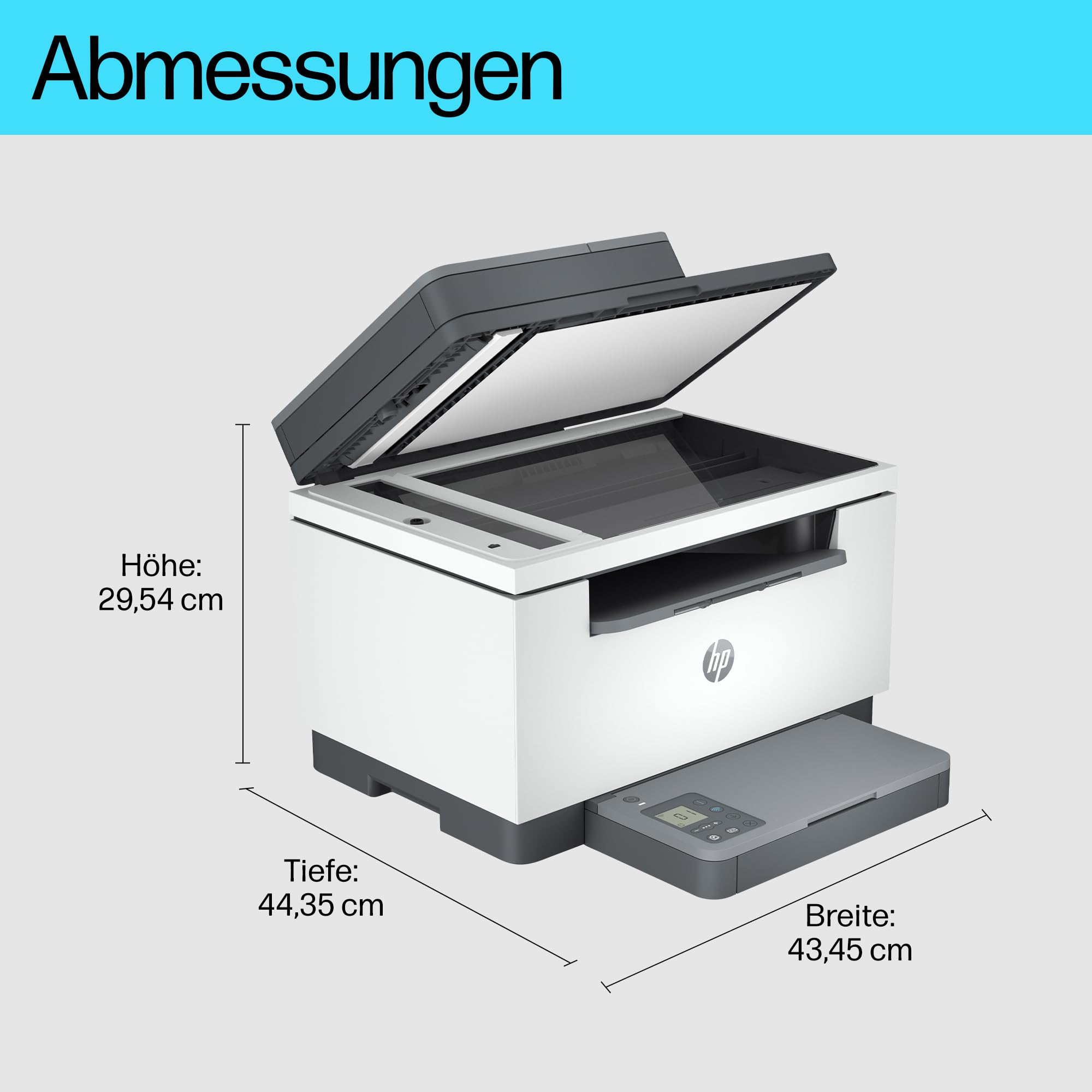 HP LaserJet MFP M234sdw Multifunktionslaserdrucker, Drucker, Scanner, Kopierer, Vorlageneinzug, WLAN, LAN, Duplex, Airprint, Grau-Weiß