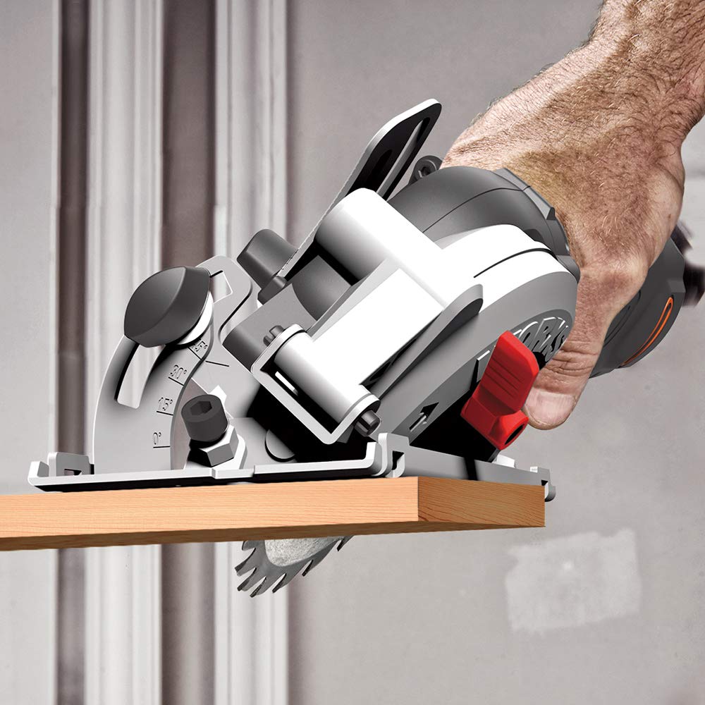 WORX WX439 Kompakt-Handkreissäge 480W - zum Sägen von Metall, Plastik, Holz, Stein und Fliesen - 120mm Sägeblatt