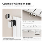 EMKE Design Heizkörper Klein, 600x304 mm Vertikal Flachheizkörper mit Mittelanschluss, Einlagig Weiß Paneelheizkörper Wandheizkörper für Bad, Schlafzimmer & Wohnzimmer, 210W