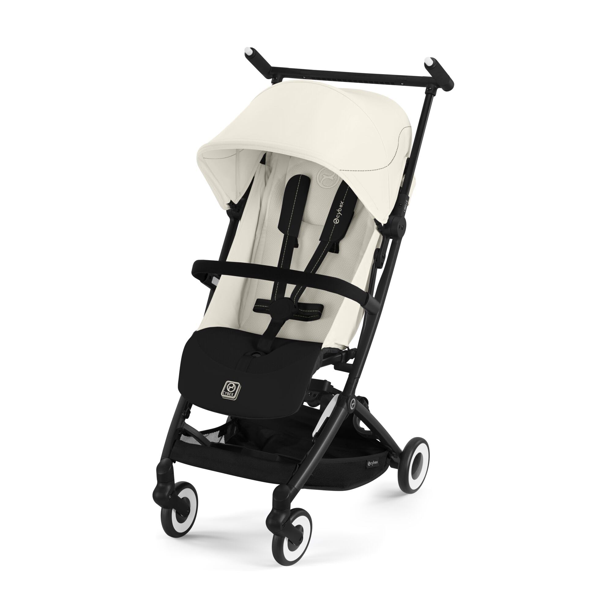 CYBEX Gold Kinderwagen LIBELLE mit Einhand-Gurtsystem, Von ca. 6 Monaten bis ca. 4 Jahre (max. 22 kg), Ultraleicht (nur 6 kg), Canvas White