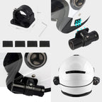 VSYSTO HD 1080P Motorrad Fahrrad Helm Kameras, Outdoor Portable WiFi Front und Rear Kamera Nachtsicht wasserdichte Action Cam DVR, Loop Recording, G-Sensor (Black-D5M)