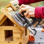 WORX WX822 Akku Detailschleifer 20V - Elektrische 20V Schleifmaschine für Holzmöbel, Türen, Ecken und Kanten - Schleifen mit Staubfangsack - PowerShare kompatibel - mit Akku & Ladegerät