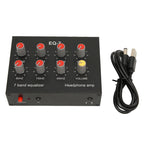 7-Band-Auto-Audio-Equalizer, 3,5-mm-Eingang -Ausgang Eingang 12 DB High Bass-Einstellung Zweikanal-Digital-Equalizer