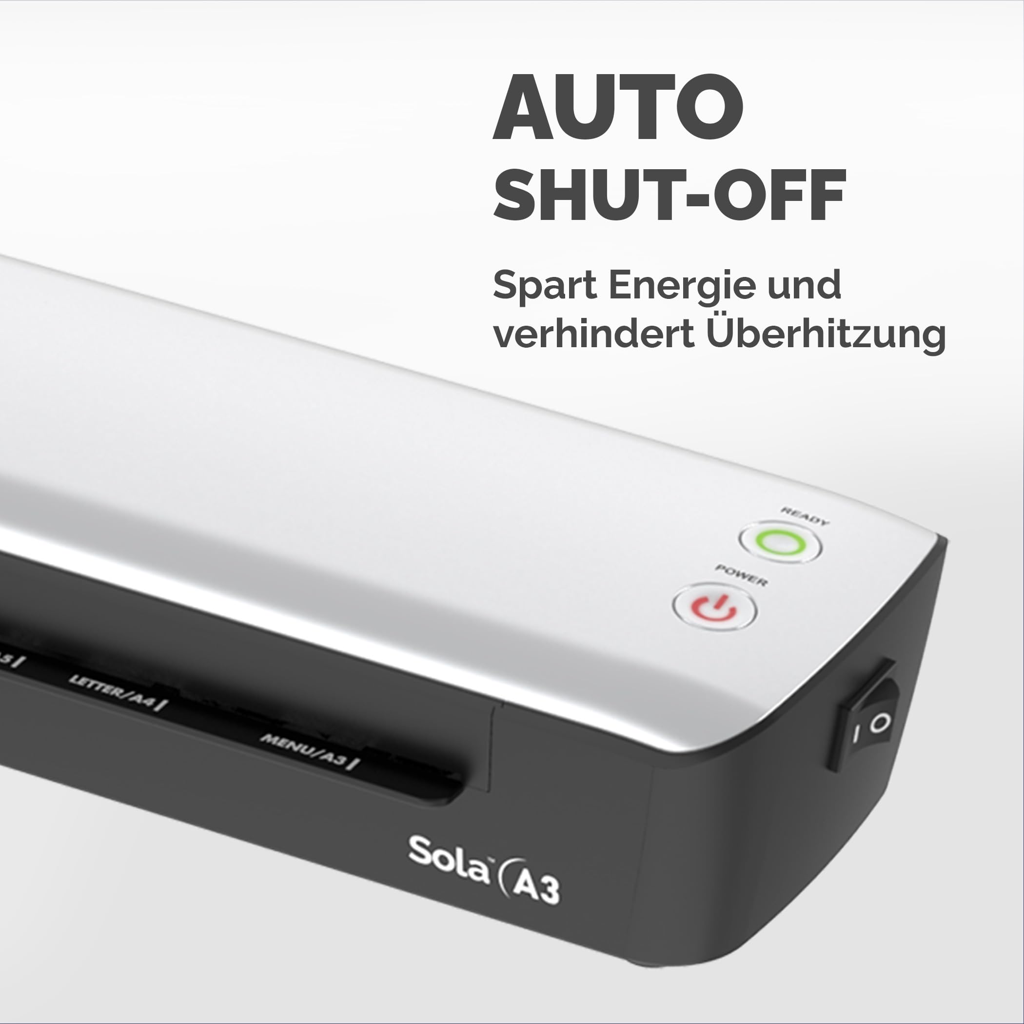 Fellowes Laminiergerät A3 Sola für Zuhause und Homeoffice, für Laminierfolien bis 125 Mikron Stärke, staufrei, Laminiergerät zum Laminieren von Fotos, Dokumenten, Rezepten, Lernkarten uvm