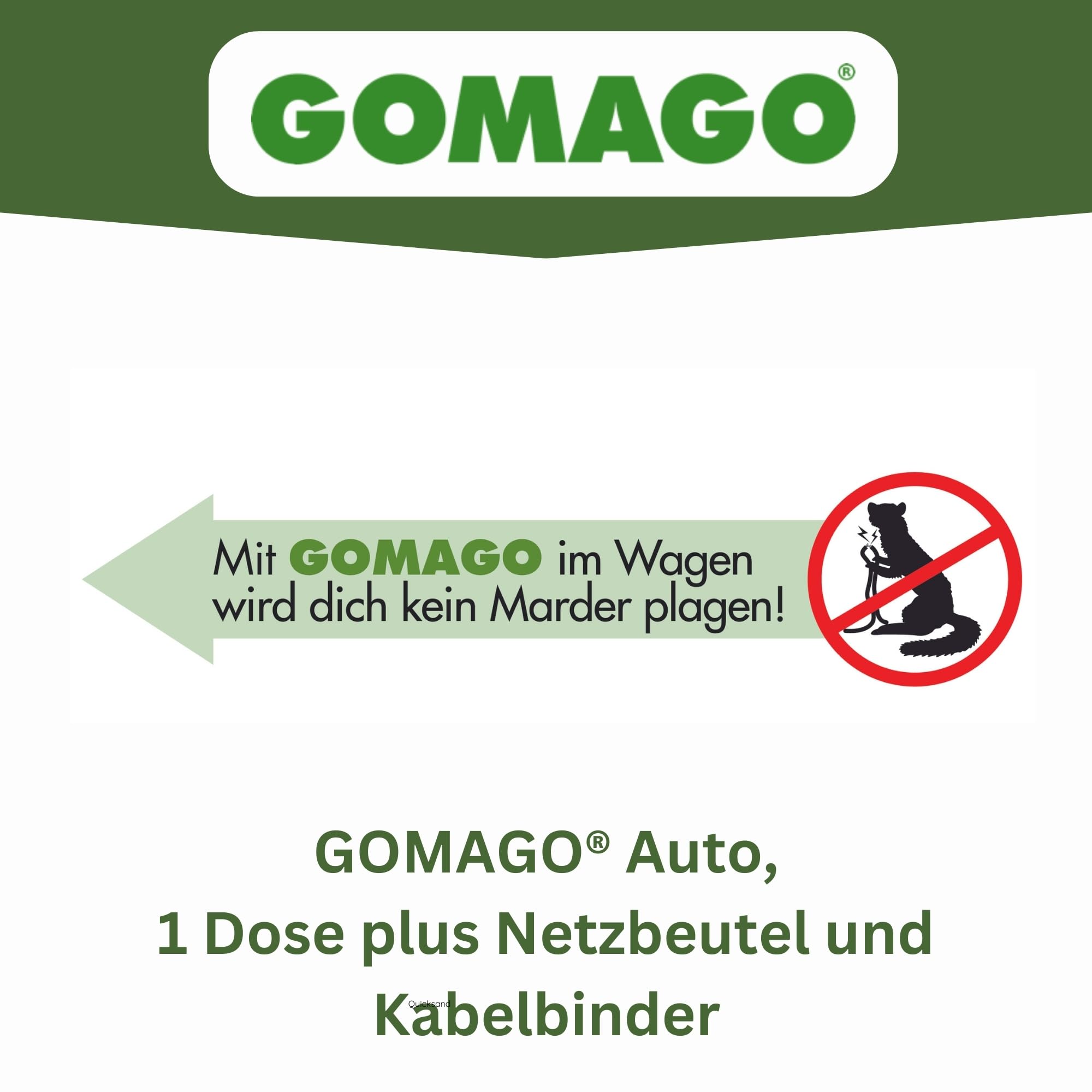 GOMAGO Marderschutz für Ihr Auto 2er Set | Zuverlässige und einfache Mardervergrämung durch Duftstoff | Alternative zu Marderschreck, Marderspray, Ultraschall u.ä. | Einfache Anwendung [2 x 35g]