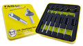 Famag HM-Oberfräser-Satz Classic-Line (6+6 tlg., Fräser-Set mit Metallbox + Schaumstoffeinlage, 6 Nutfräser / 6 Abrundfräser) 3381866