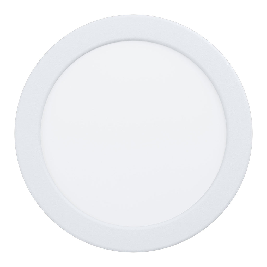 EGLO LED Einbaustrahler Fueva 5, Ø 16,6 cm, Spot aus Stahl und einer Kunststoff Leuchtfläche, Einbauleuchte in Weiß, Einbauspot flach, geringe Einbautiefe 26 mm, warmweiß