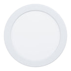 EGLO LED Einbaustrahler Fueva 5, Ø 16,6 cm, Spot aus Stahl und einer Kunststoff Leuchtfläche, Einbauleuchte in Weiß, Einbauspot flach, geringe Einbautiefe 26 mm, warmweiß