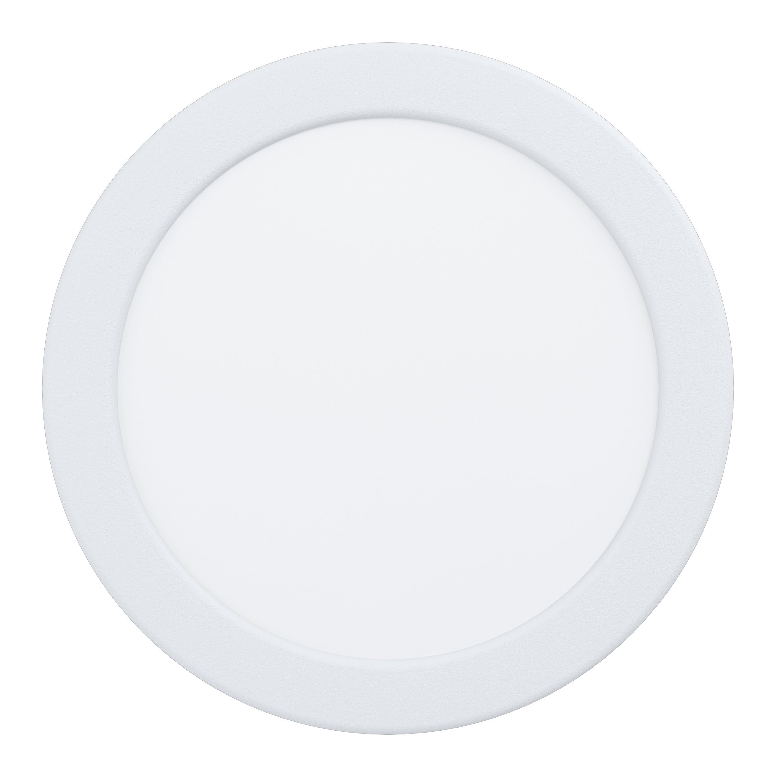 EGLO LED Einbaustrahler Fueva 5, Ø 16,6 cm, Spot aus Stahl und einer Kunststoff Leuchtfläche, Einbauleuchte in Weiß, Einbauspot flach, geringe Einbautiefe 26 mm, warmweiß