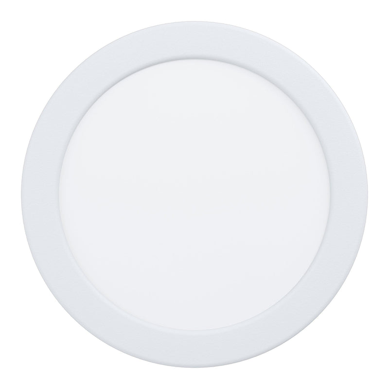 EGLO LED Einbaustrahler Fueva 5, Ø 16,6 cm, Spot aus Stahl und einer Kunststoff Leuchtfläche, Einbauleuchte in Weiß, Einbauspot flach, geringe Einbautiefe 26 mm, warmweiß