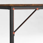 VASAGLE Tisch, Computertisch, Bürotisch, 80 x 50 x 76 cm, für Arbeitszimmer, Schlafzimmer, Wohnzimmer, vintagebraun-tintenschwarz LWD038B01V1