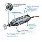 Dremel 4250 Rotationswerkzeug 175 W, Multifunktionswerkzeug-Set mit 35 Zubehören, 175-W-Motor mit Konstantelektronik, variable Drehzahl 5.000–35.000 1/min