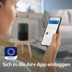 Philips Luftreiniger 900 Serie, HEPA NanoProtect + Aktivkohlefilter, CADR 250m³/h für 65m² Allergiker, leise, intelligent und energieeffizient (AC0951/13)