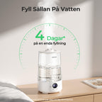 Homvana Luftbefeuchter Schlafzimmer Top-Fill, 3.6L 360°Cool Mist 34H Dauerhaft, Ruhig 16dB (SilentSpary Tech) Klein, Luftbefeuchter Pflanzen, Growtent, Pflanzenbefeuchter, Humidifier Plants (Klar)