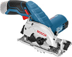 Bosch Professional 12V System Akku Kreissäge GKS 12V-26 (Sägeblatt-Ø: 85mm, inkl. 2x 3.0Ah Akku, Schnellladegerät GAL 12V-40, Einlage, L-BOXX)